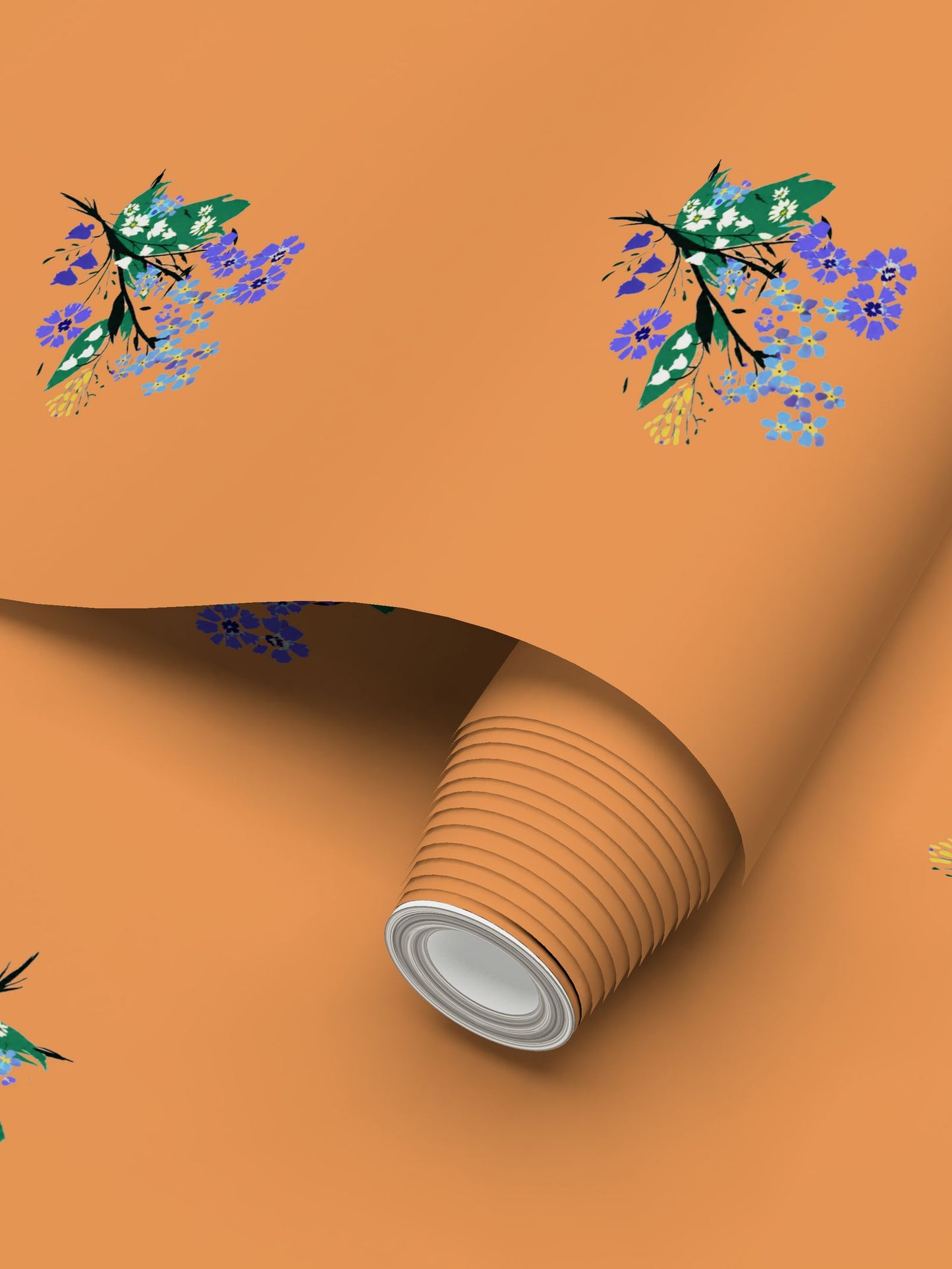 Posy Riot Wallpaper - Eva May - Orange