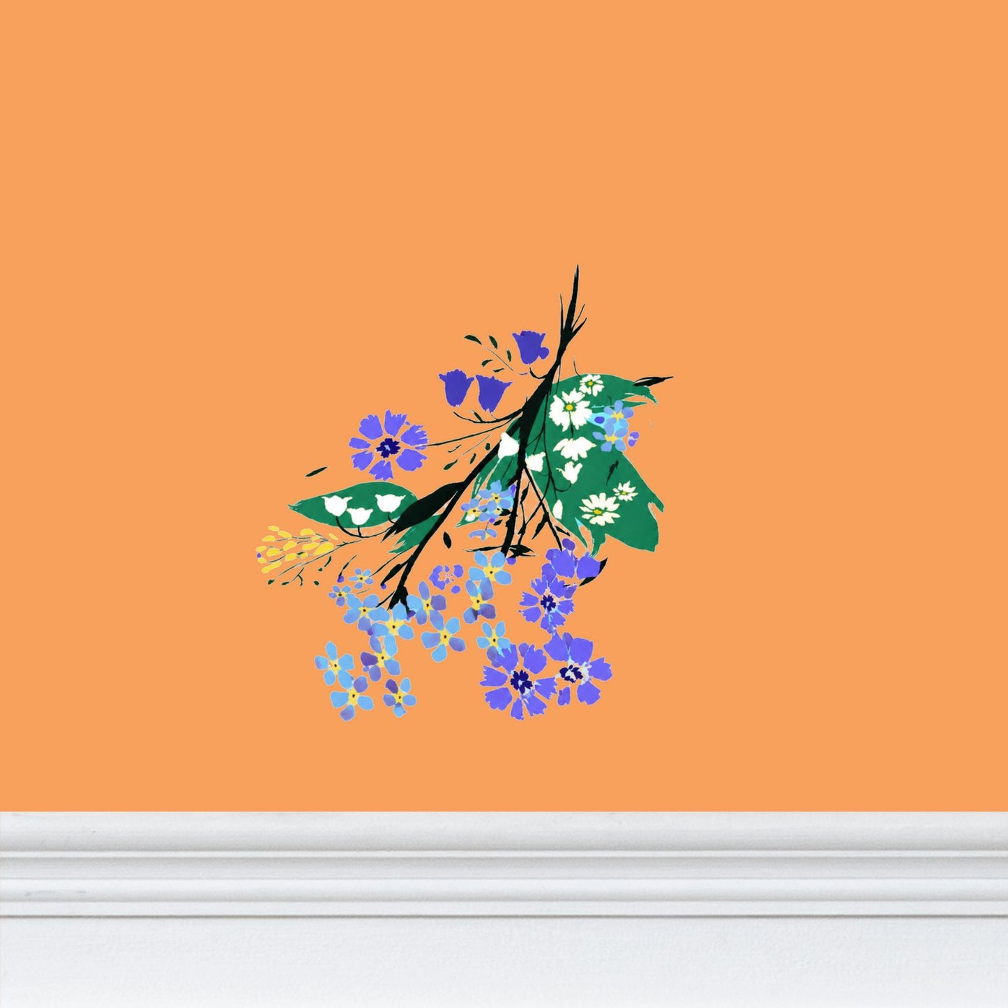 Posy Riot Wallpaper - Eva May - Orange