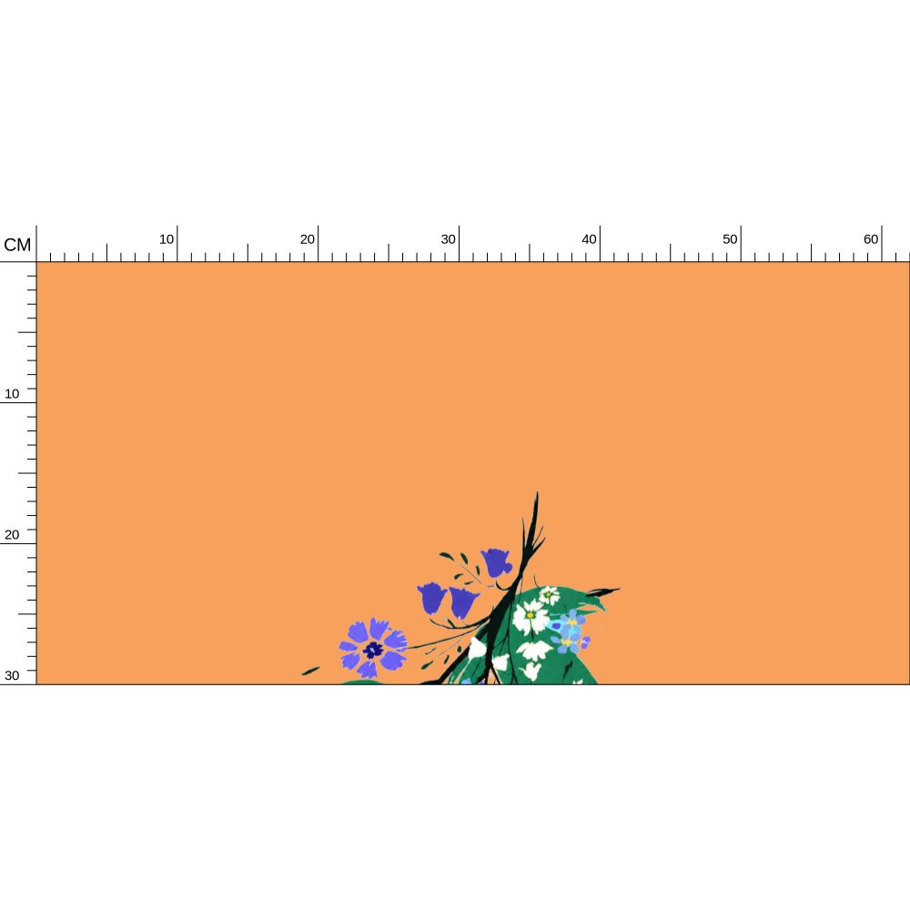 Posy Riot Wallpaper - Eva May - Orange