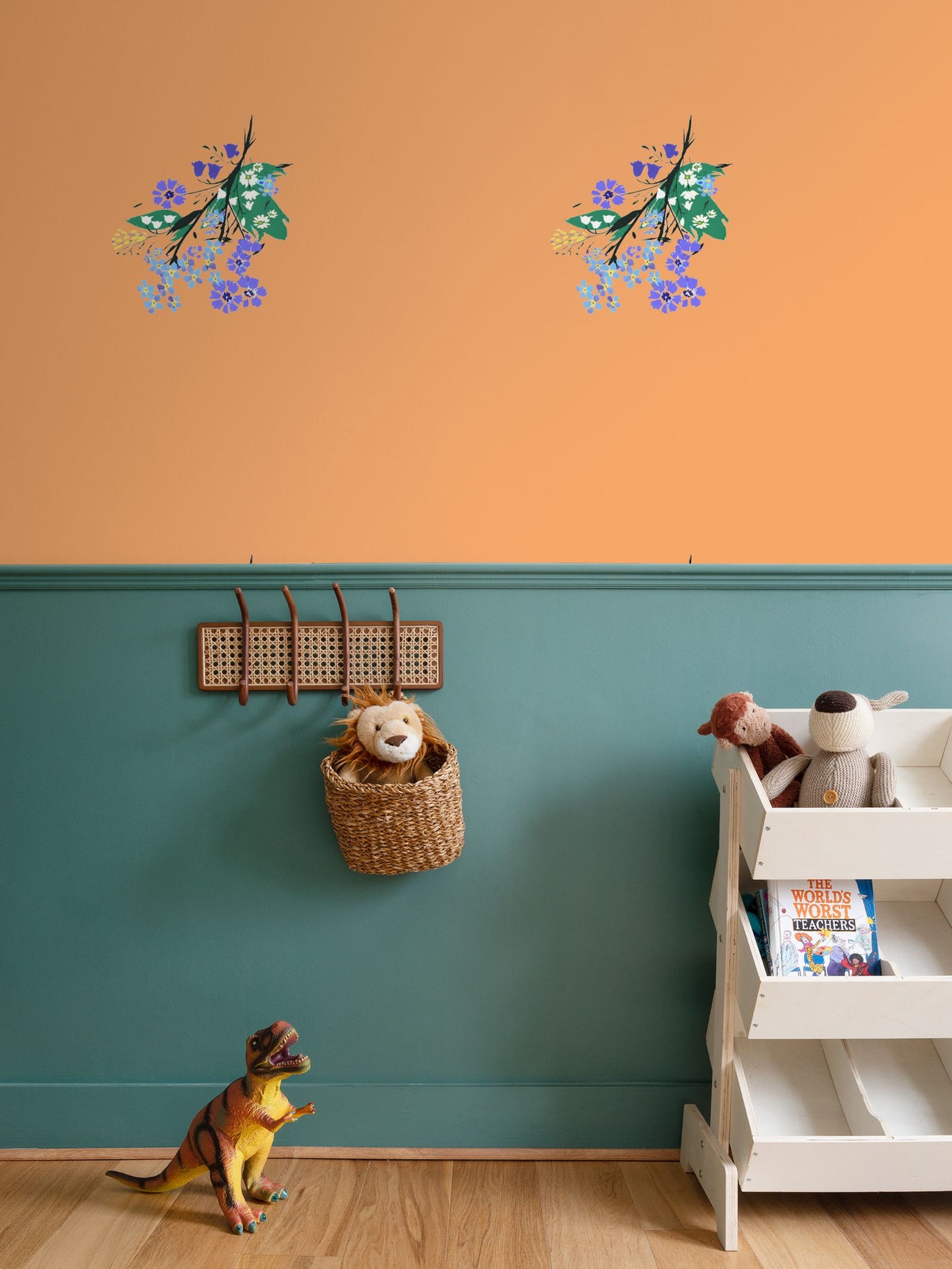 Posy Riot Wallpaper - Eva May - Orange