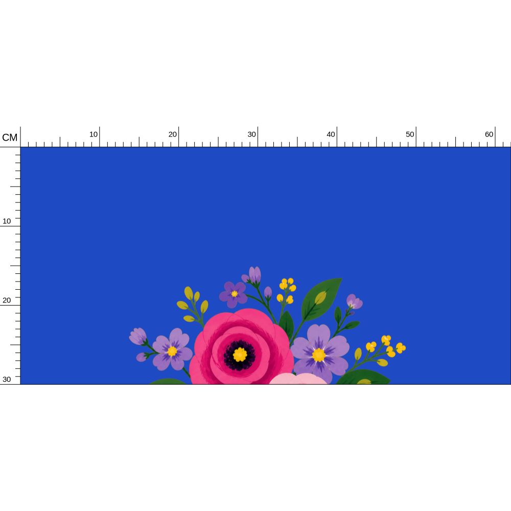 Posy Riot Wallpaper - Rose Eleanor - Colbalt Blue
