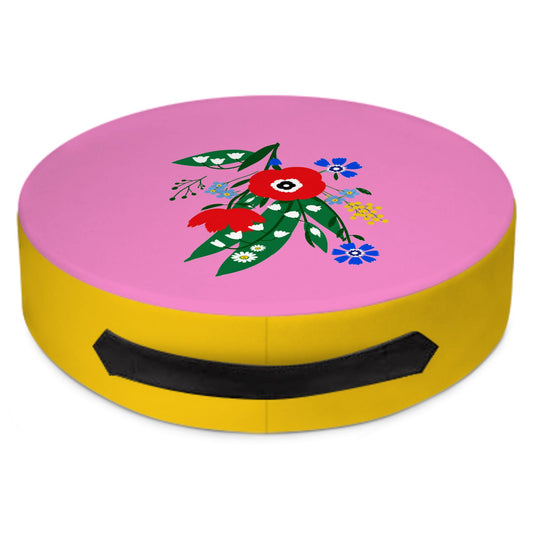 Posy Riot Round Floor Cushion - Poppy Ardevora - Pink Pop