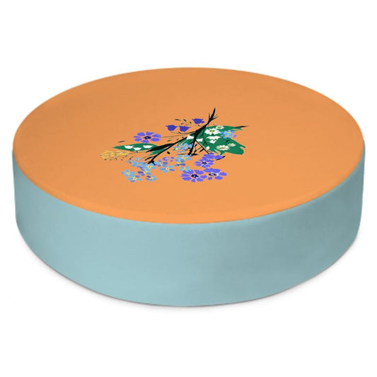 Posy Riot Round Floor Cushion - Eva May - Orange