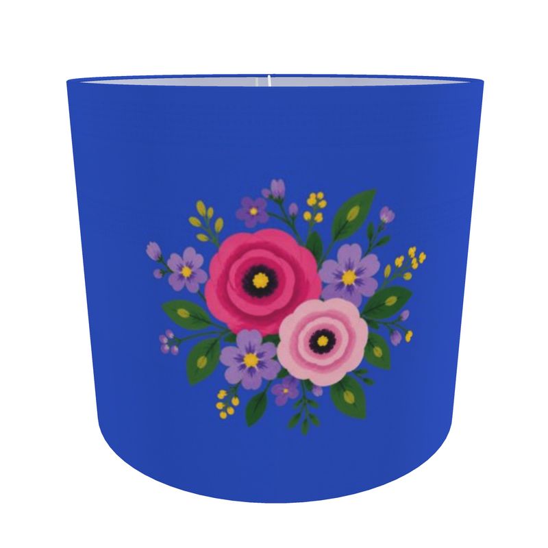 Posy Riot Lamp Shade - Rose Eleanor - Colbalt