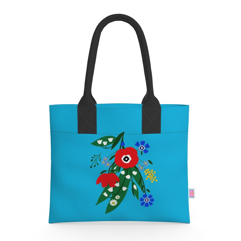 Posy Riot Neoprene Handbag - Poppy Ardevora - Turquoise
