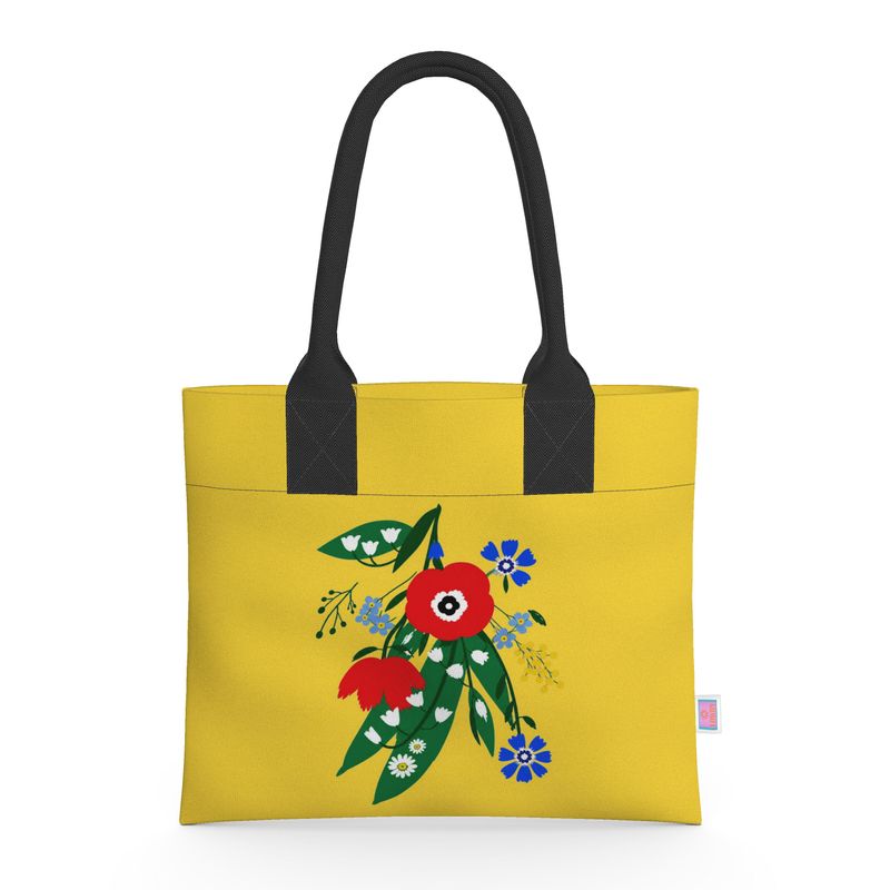 Posy Riot Neoprene Handbag - Poppy Ardevora - Yellow
