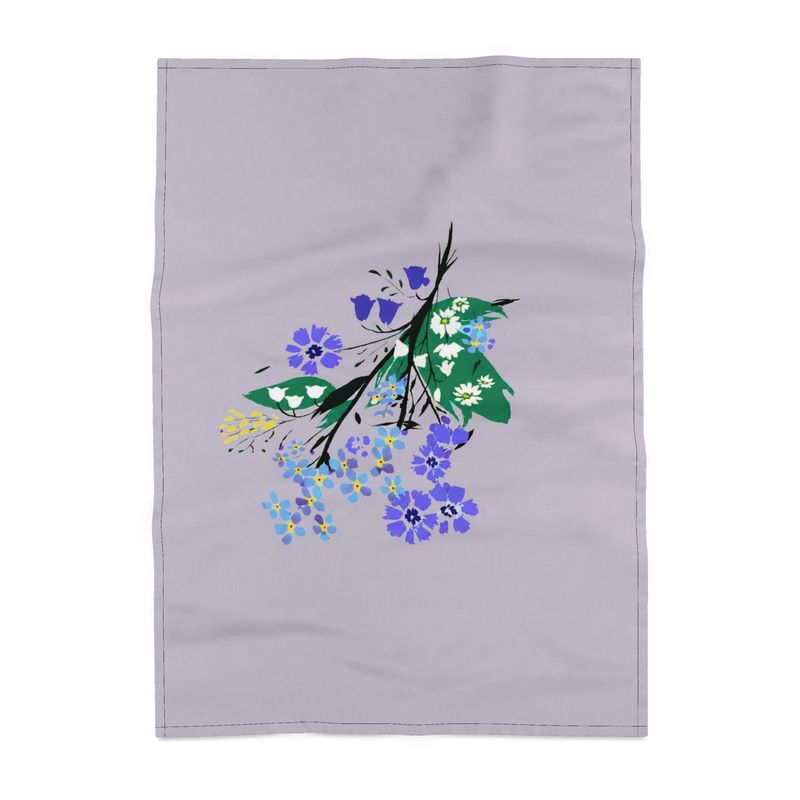Posy Riot Tea Towel - Eva May - lilac Grey