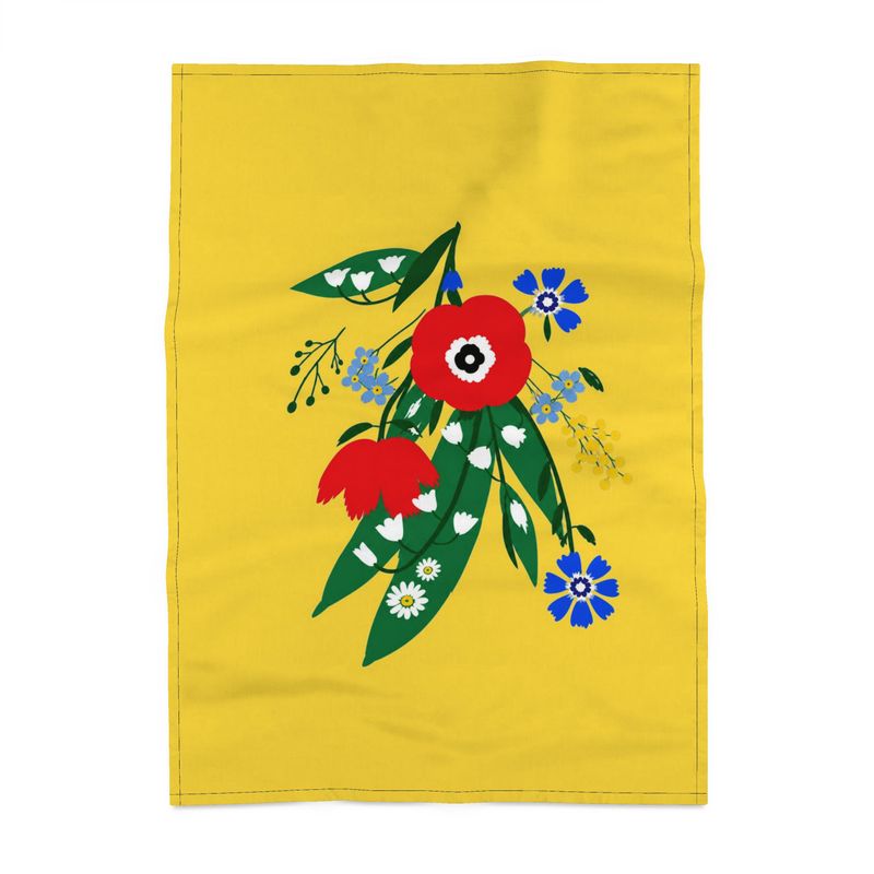Posy Riot Tea Towel - Poppy Ardevora - Yellow
