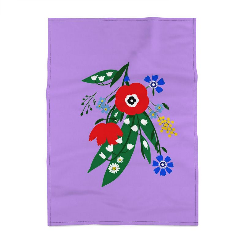 Posy Riot Tea Towel - Poppy Ardevora - Lush Lilac