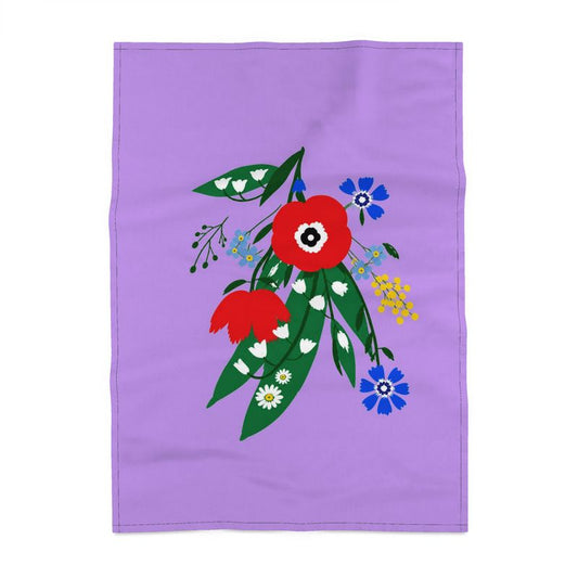 Posy Riot Tea Towel - Poppy Ardevora - Lush Lilac