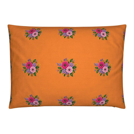 Posy Riot Cushion - Rose Eleanor- Ditsy Orange