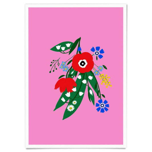Posy riot A3 Art Print