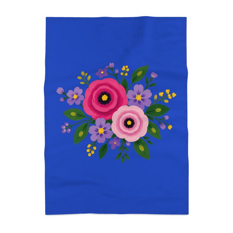 Posy Riot Tea Towel - Rose Eleanor - Colbalt