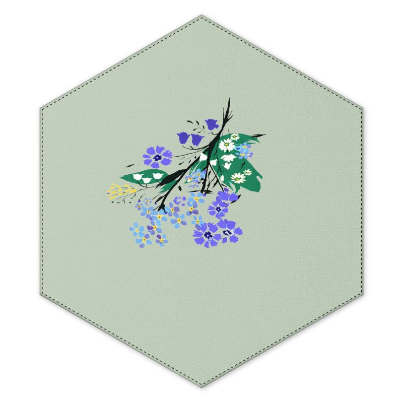 Posy Riot Hexagon Machine Washable Rug - Eva May - Sage