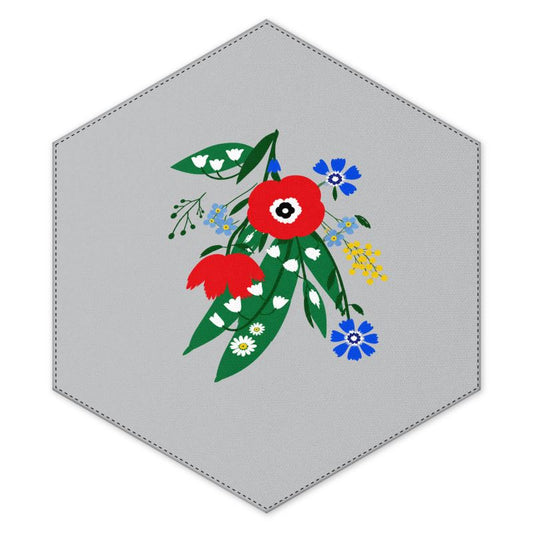 Posy Riot Hexagon Machine Washable Rug - Poppy Ardevora - Soft Grey
