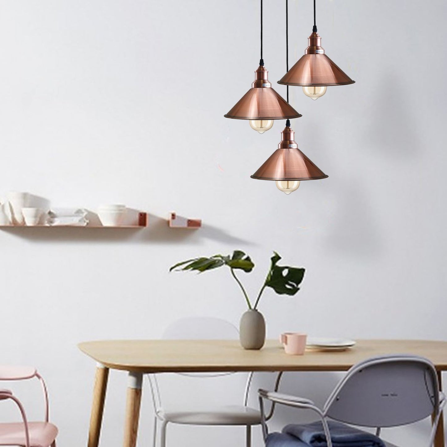 3 Pendant Light Fixture Brass Over the Kitchen Island