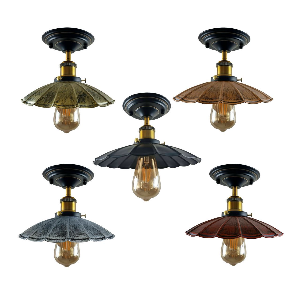 Retro Ceiling Light Metal Lamp Shades Kitchen Indoor Lighting