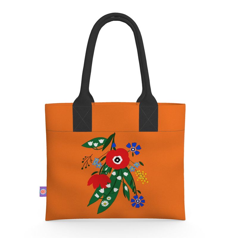 Posy Riot - Poppy Ardevora - Hot Orange - Neoprene Handbag