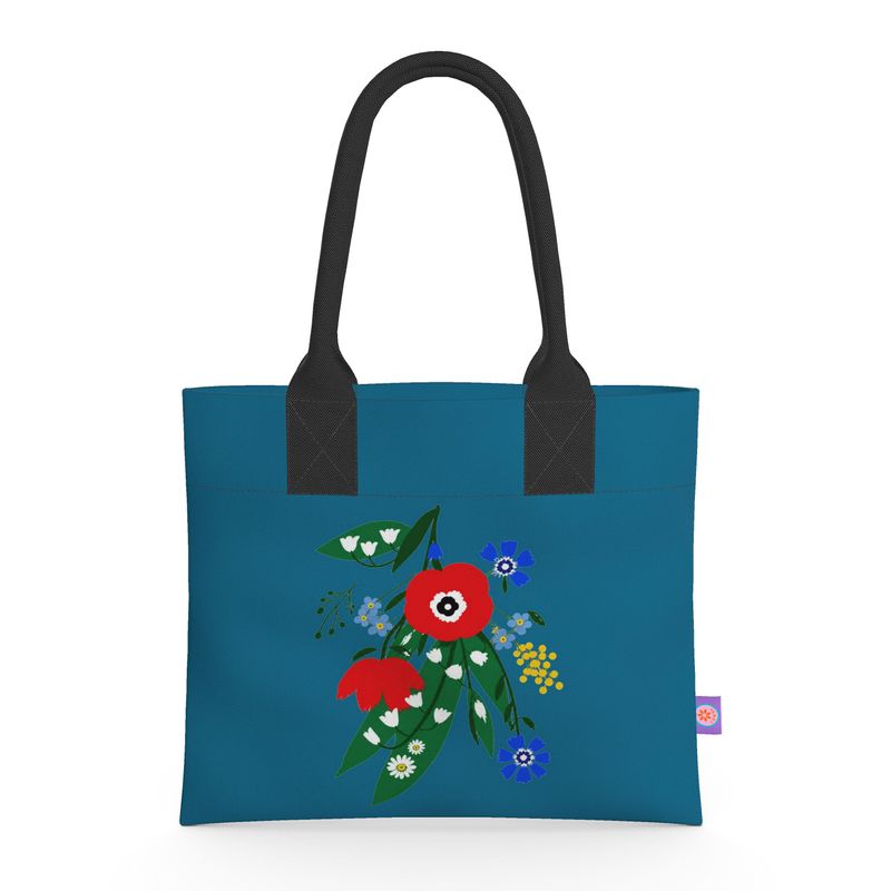 Posy Riot - Poppy Ardevora - Teal - Neoprene Handbag