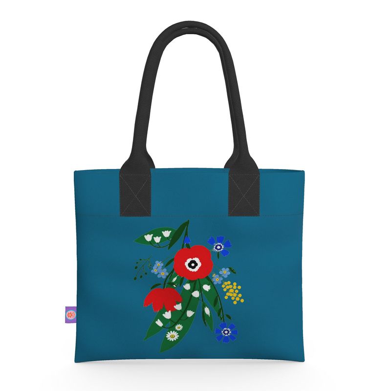 Posy Riot - Poppy Ardevora - Teal - Neoprene Handbag