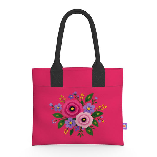 Posy Riot - Rose Eleanor - Hot Pink - Neoprene Handbag