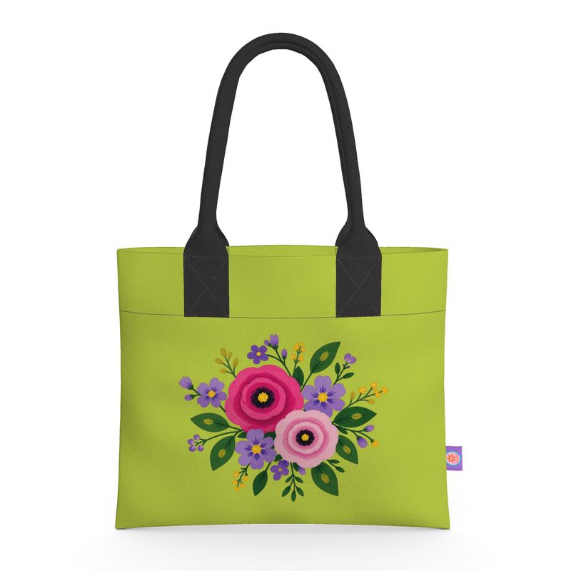 Posy Riot - Rose Eleanor - Apple Green - Neoprene Handbag