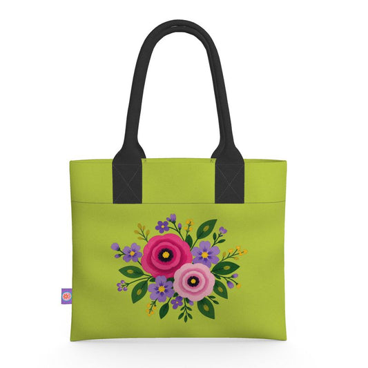 Posy Riot - Rose Eleanor - Apple Green - Neoprene Handbag