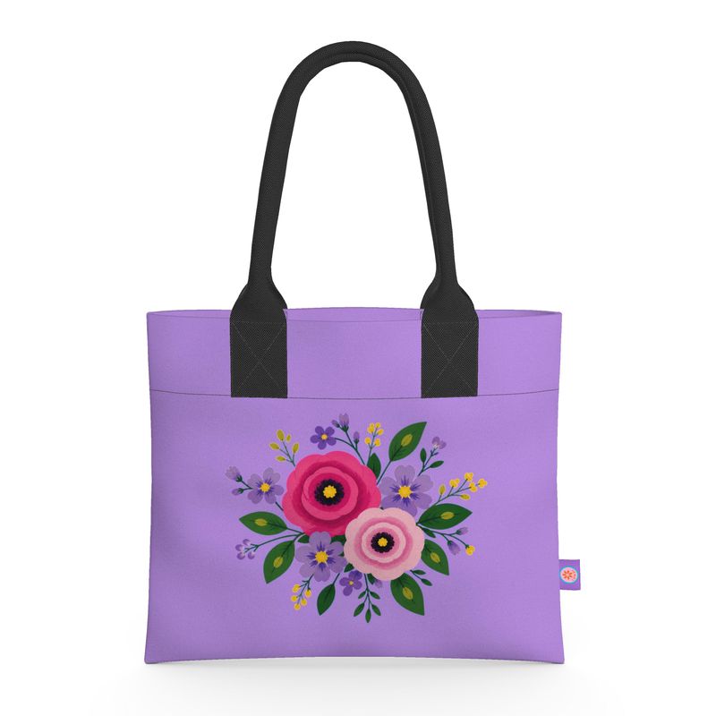 Posy Riot - Rose Eleanor - Lilac - Neoprene Handbag