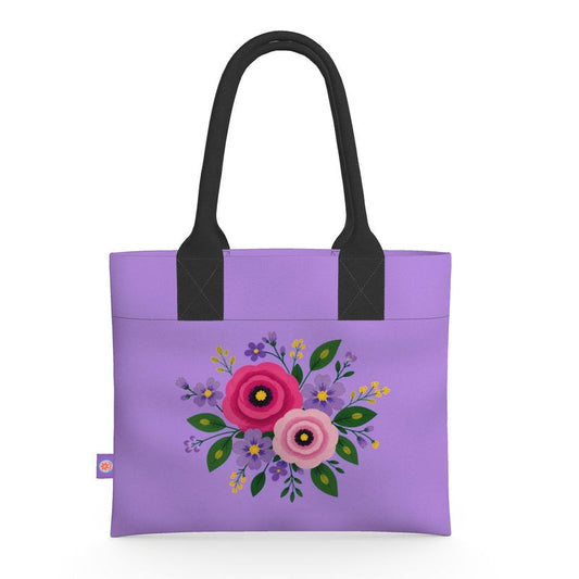 Posy Riot - Rose Eleanor - Lilac - Neoprene Handbag