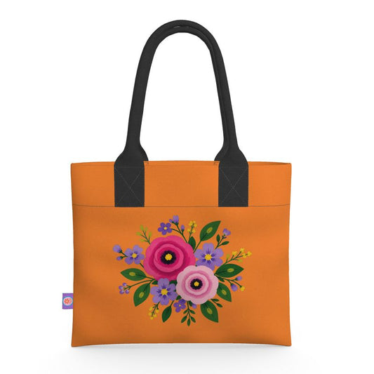 Posy Riot - Rose Eleanor - Orange - Neoprene Handbag
