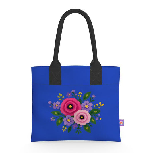 Posy Riot - Rose Eleanor - Colbalt - Neoprene Handbag