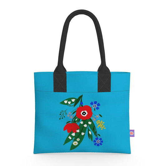 Posy Riot - Poppy Ardevora  - Turquoise - Neoprene Handbag