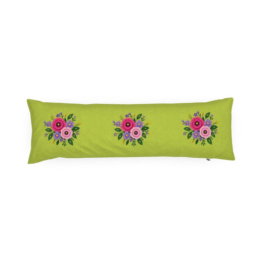 Posy Riot - Rose Eleanor- Bolster Cushion - Apple