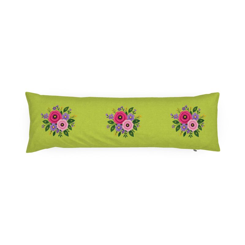 Posy Riot - Rose Eleanor- Bolster Cushion - Apple