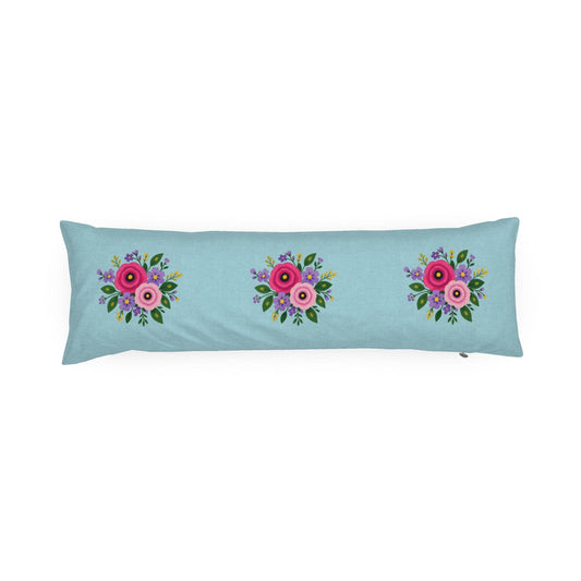 Posy Riot - Rose Eleanor- Bolster Cushion - Opal
