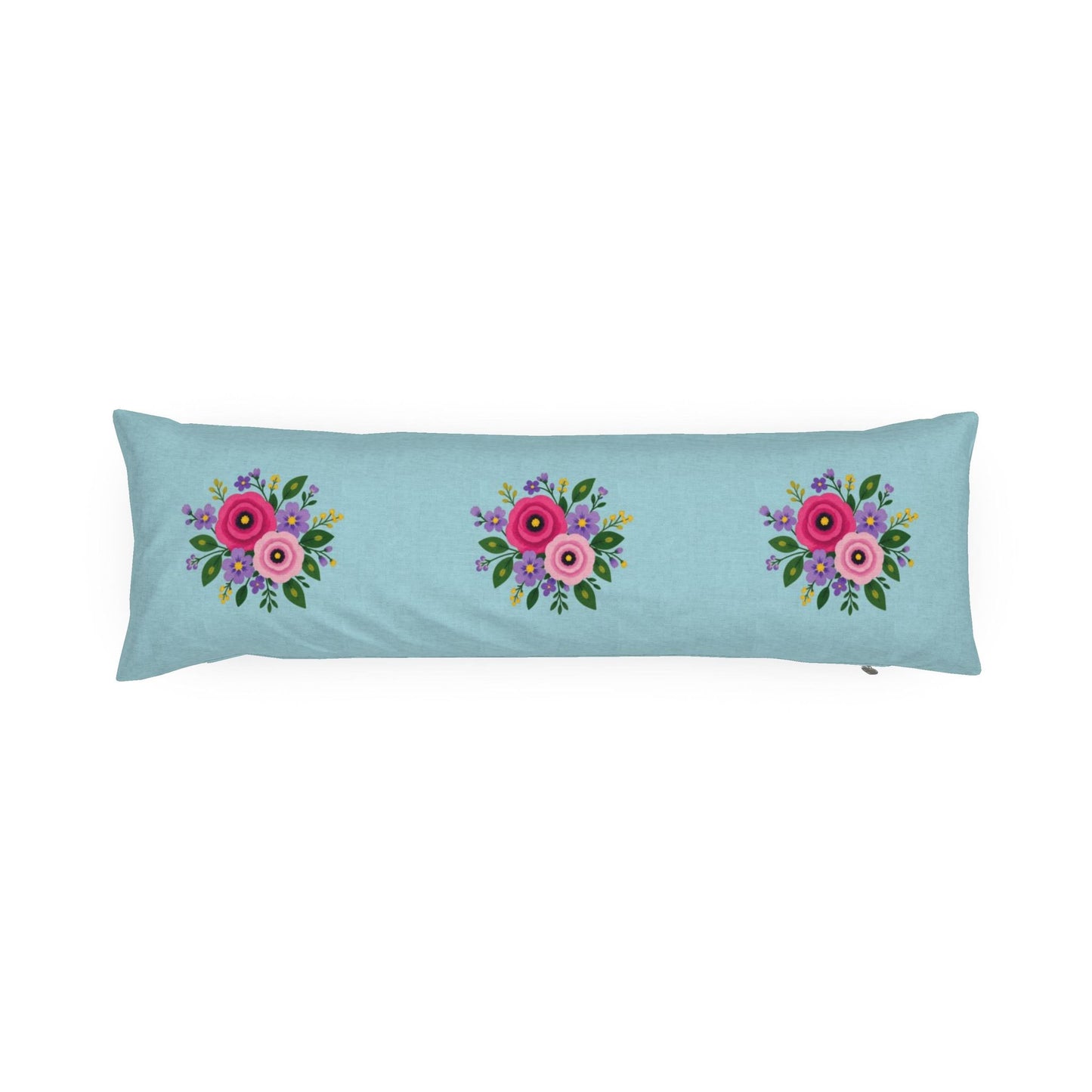 Posy Riot - Rose Eleanor- Bolster Cushion - Sea Glass