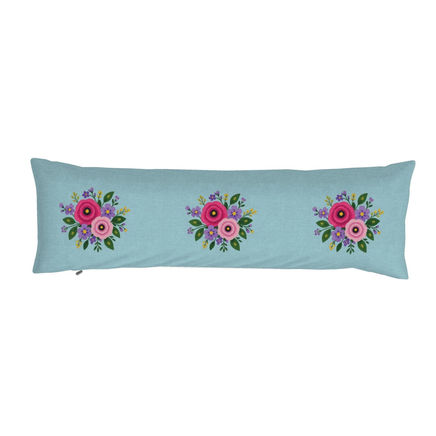 Posy Riot - Rose Eleanor- Bolster Cushion - Sea Glass