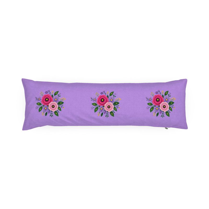 Posy Riot - Rose Eleanor - Bolster Cushion - Lush Lilac