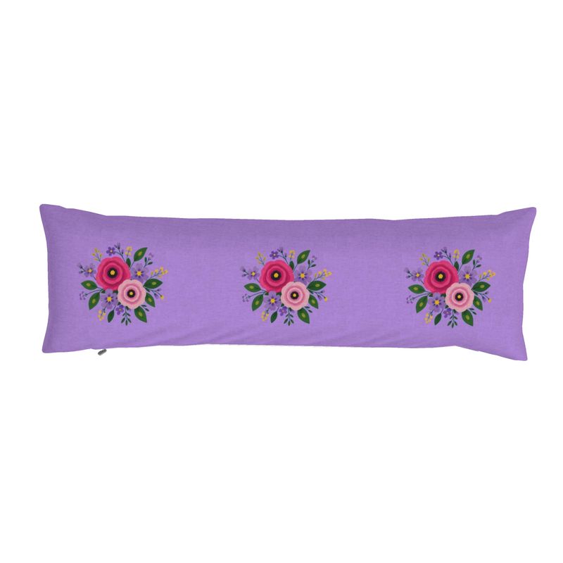 Posy Riot - Rose Eleanor - Bolster Cushion - Lush Lilac