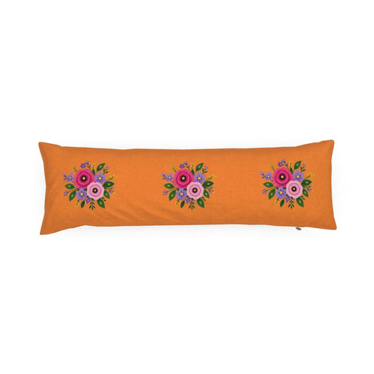 Posy Riot - Rose Eleanor- Bolster Cushion - Marmalade