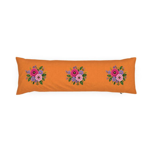 Posy Riot - Rose Eleanor- Bolster Cushion - Marmalade