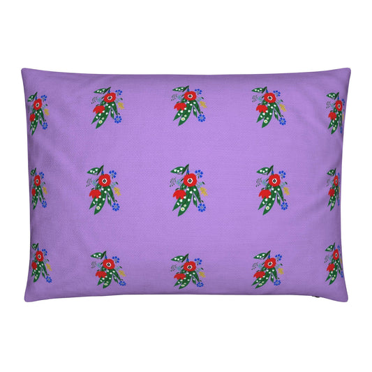 Posy Riot - Poppy Ardevora - Rectangular Cushion - Lush Lilac