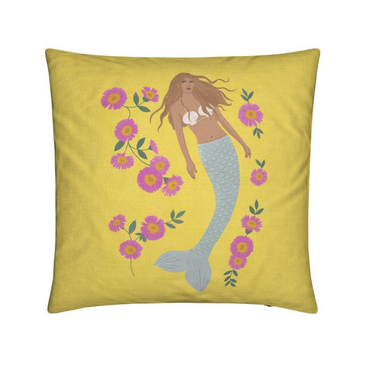 Senara - Mermaid Square Cushion - Sunkiss