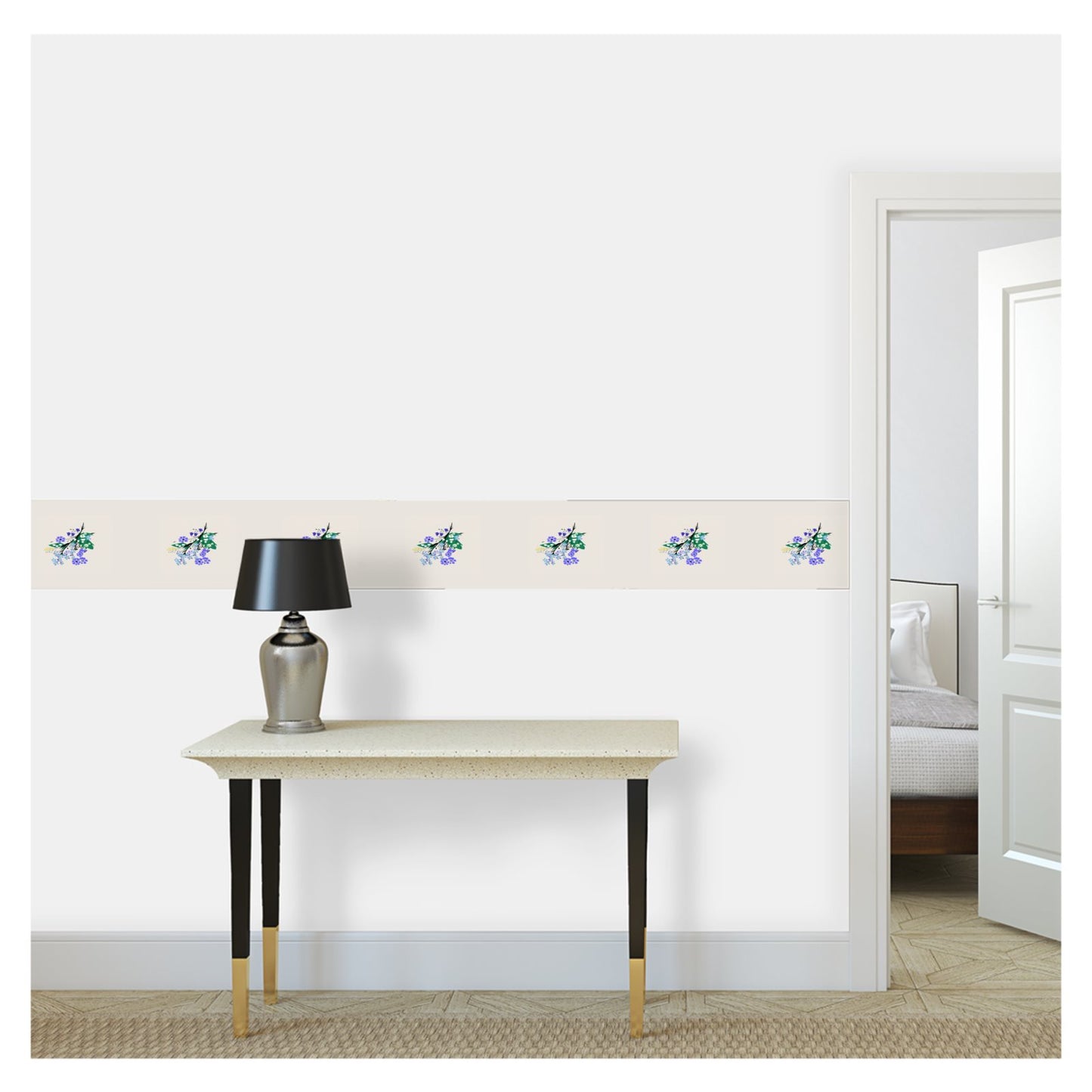 Wallpaper Border - Posy Riot - Eva May - Stone