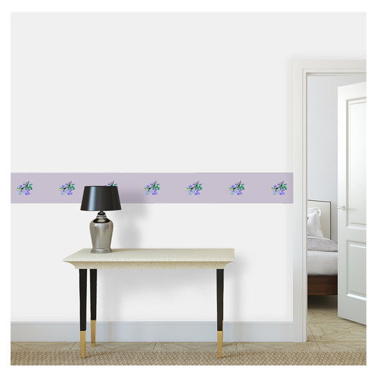 Wallpaper Border Posy Riot - Eva May - Lilac Grey