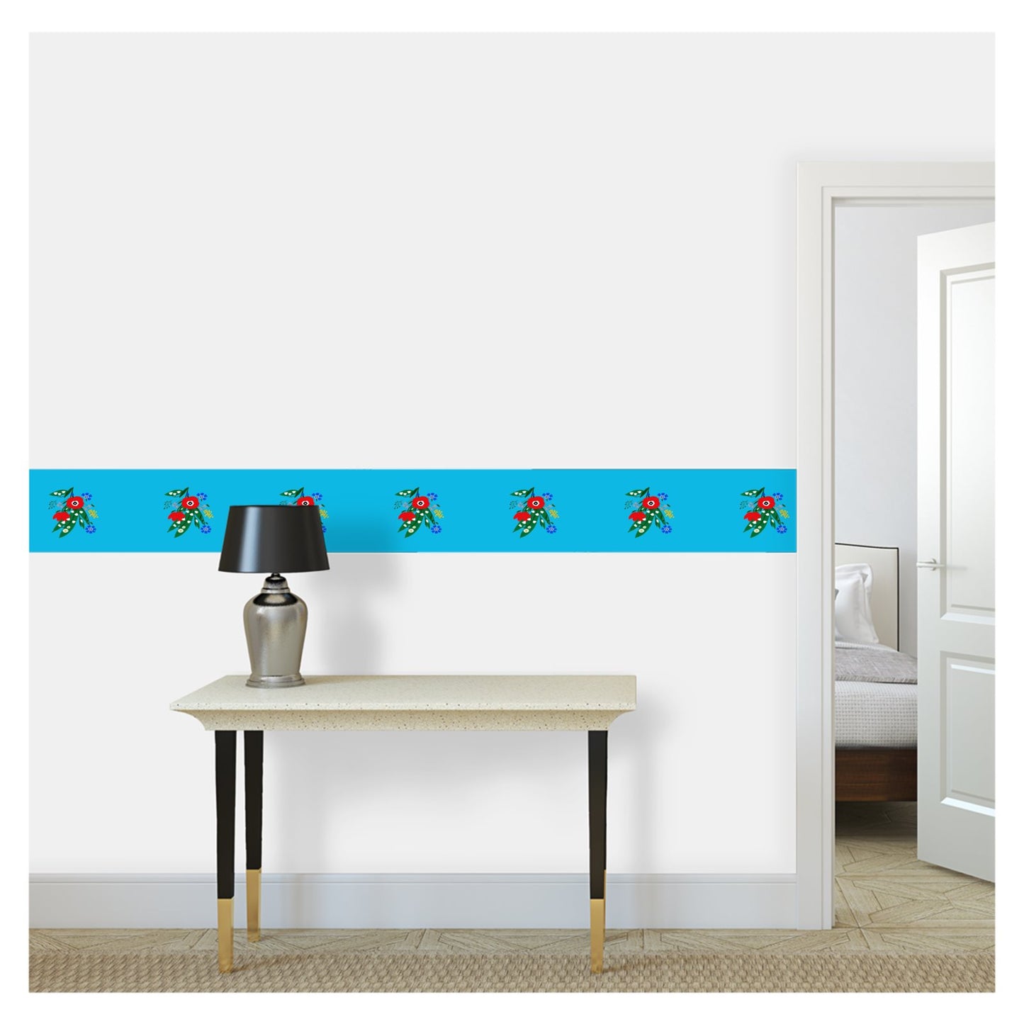 Wallpaper Border - Posy Riot - Poppy Ardevora - Ocean Pop