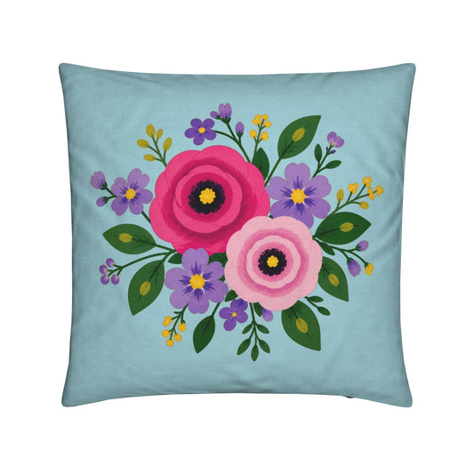 Posy Riot - Rose Eleanor - Square Cushion - Opal
