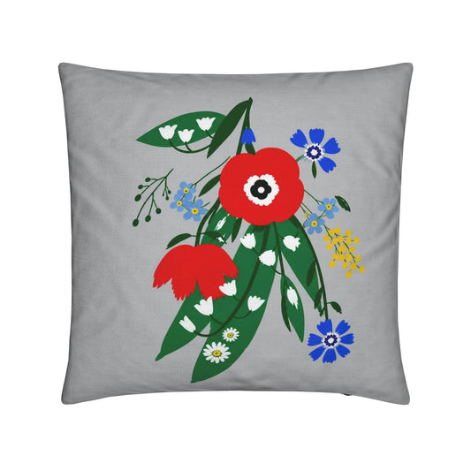 Posy Riot - Poppy Ardevora - Square Cushion - Smoke