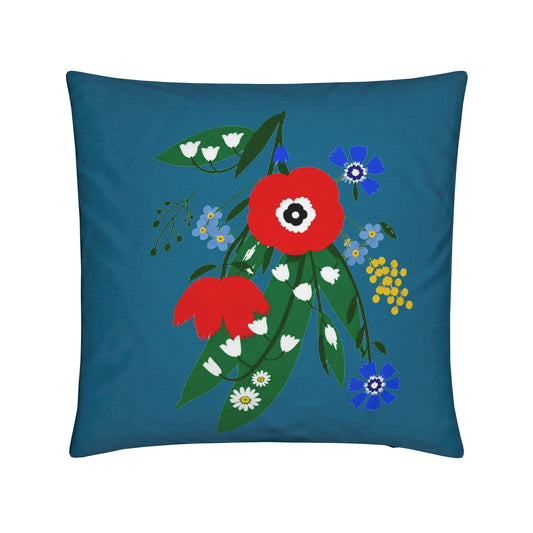 Posy Riot - Poppy Ardevora - Square Cushion - Mineral