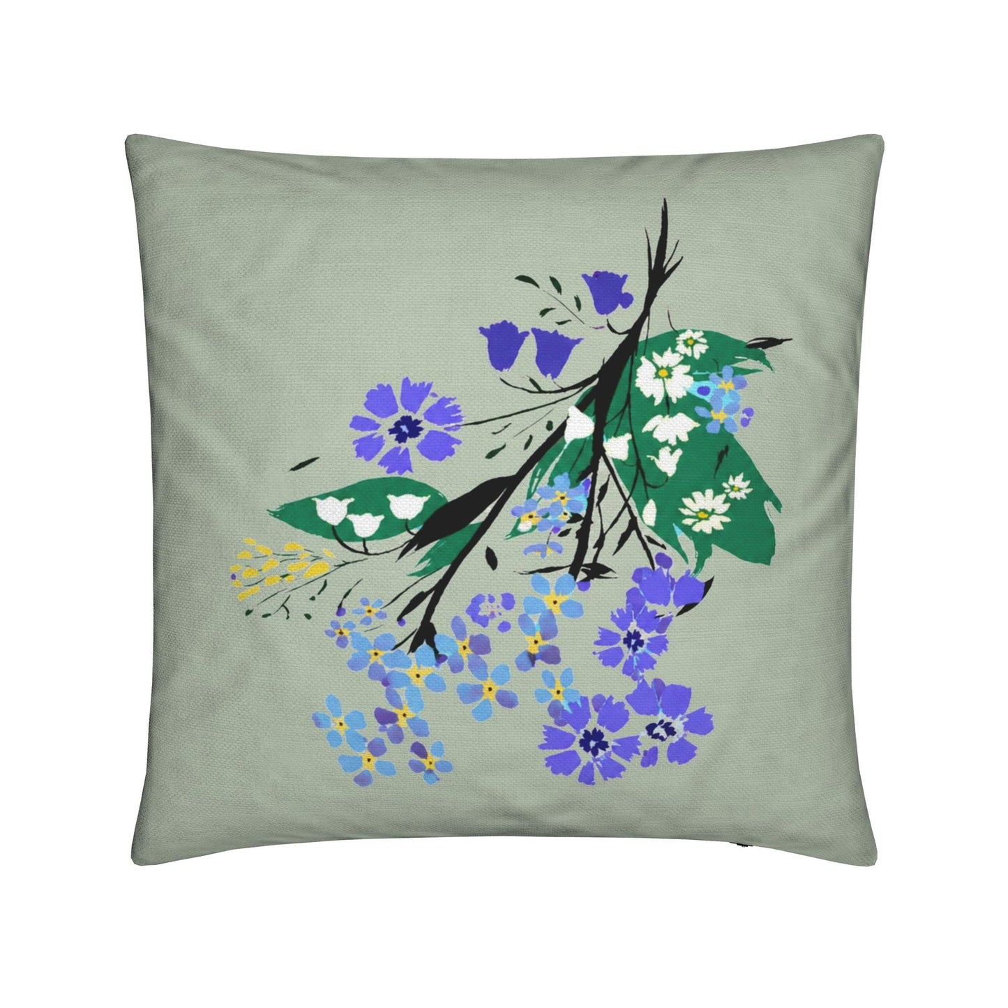 Posy Riot - Eva May - Square Cushion - Sage